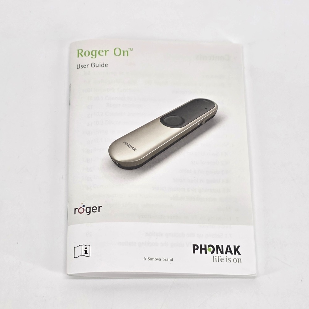Phonak Roger On Hearing Aid User Guide Instruction Manual Only
